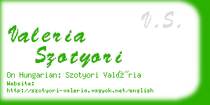 valeria szotyori business card